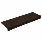 vidaXL Stufenmatten Selbstklebend 15 Stk. 65x21x4 cm Dunkelbraun Rechteckiger Rand