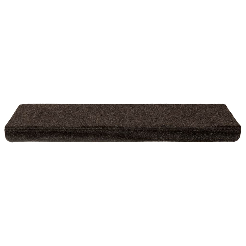 vidaXL Stufenmatten Selbstklebend 15 Stk. 65x21x4 cm Dunkelbraun Rechteckiger Rand
