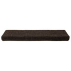 vidaXL Stufenmatten Selbstklebend 15 Stk. 65x21x4 cm Dunkelbraun Rechteckiger Rand