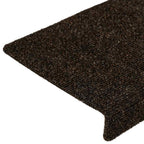 vidaXL Stufenmatten Selbstklebend 15 Stk. 65x21x4 cm Dunkelbraun Rechteckiger Rand