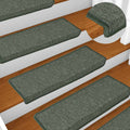 vidaXL Stufenmatten 15 Stk. 65x21x4 cm Dunkelgrün Rechteckiger Rand