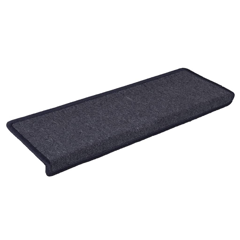 vidaXL Stufenmatten 15 Stk. 65 x 21 x 4 cm Dunkelgrau und Blau Rechteckiger Rand