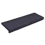 vidaXL Stufenmatten 15 Stk. 65 x 21 x 4 cm Dunkelgrau und Blau Rechteckiger Rand
