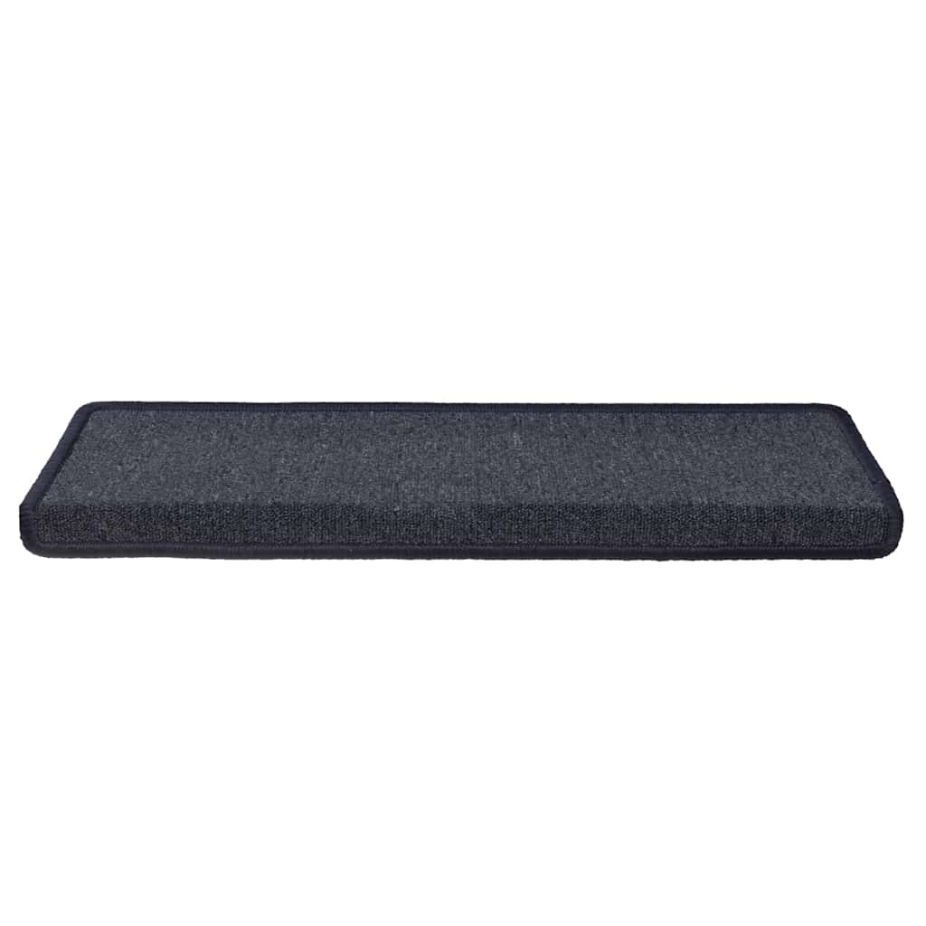 vidaXL Stufenmatten 15 Stk. 65 x 21 x 4 cm Dunkelgrau und Blau Rechteckiger Rand