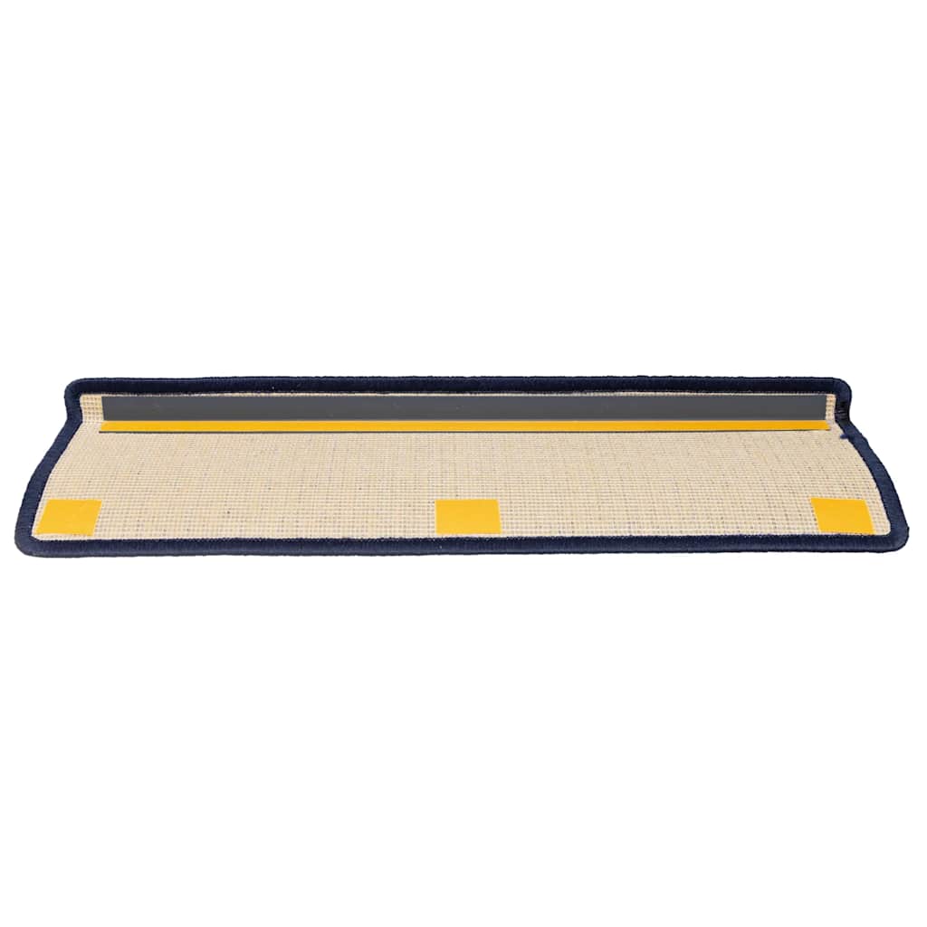 vidaXL Stufenmatten 15 Stk. 65 x 21 x 4 cm Dunkelgrau und Blau Rechteckiger Rand