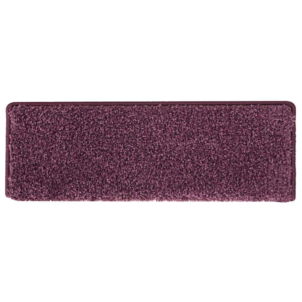 vidaXL Stufenmatten 15 Stk. 65 x 21 x 4 cm Dunkelviolett Rechteckiger Rand