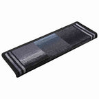vidaXL Treppenmatten Selbstklebend 15 Stk. 65x21x4 cm Schwarz und Grau
