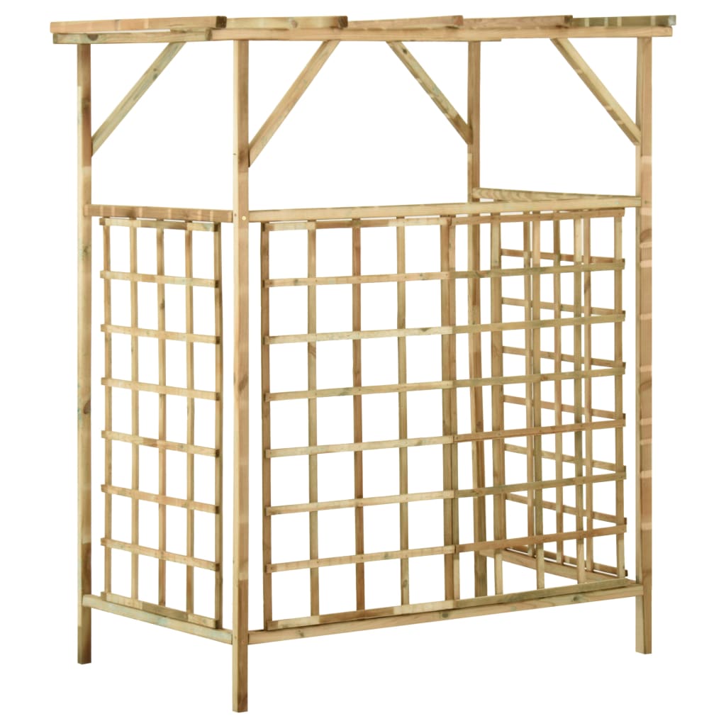 vidaXL Pergola für 2 Mülltonnen Kiefernholz Imprägniert