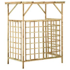 vidaXL Pergola für 2 Mülltonnen Kiefernholz Imprägniert