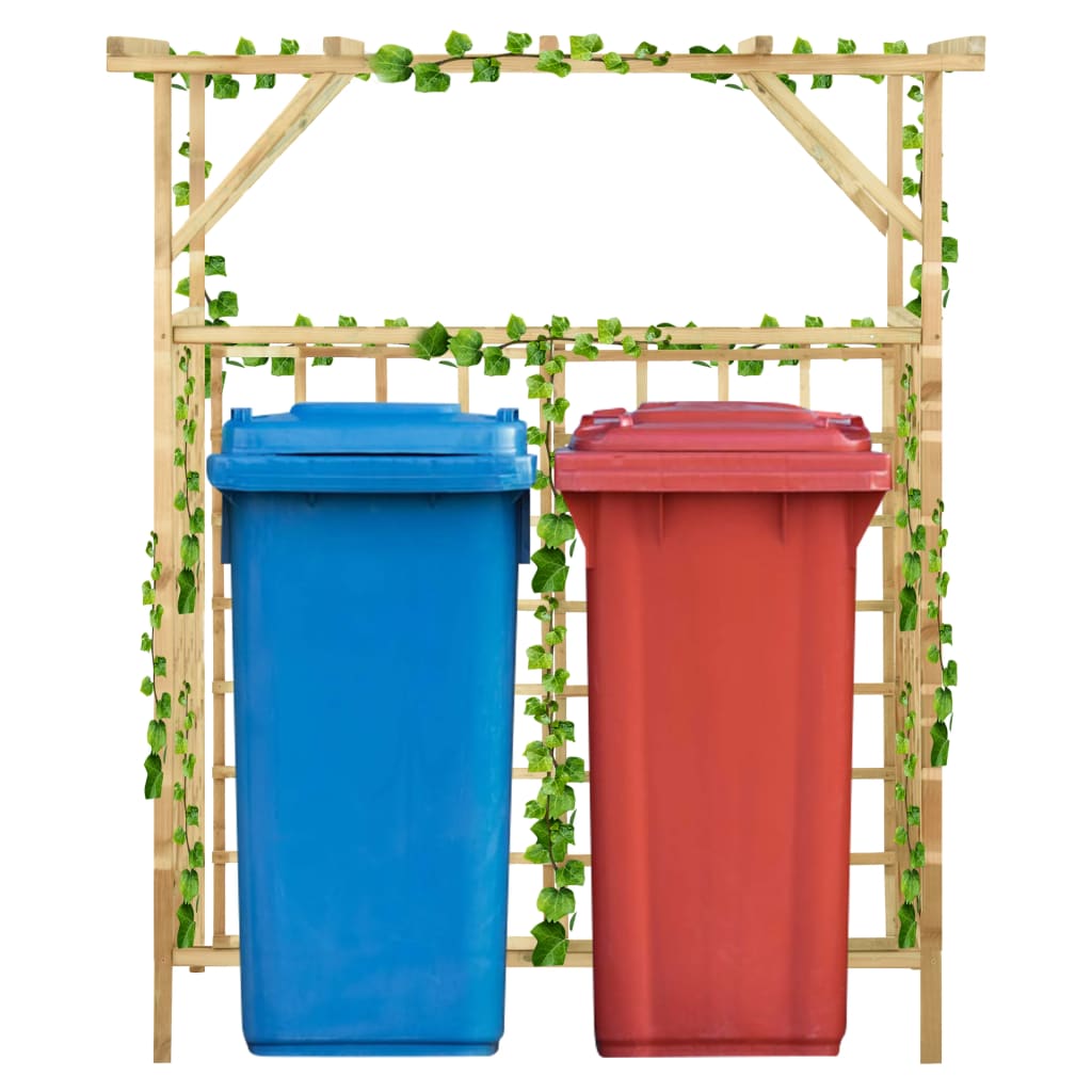 vidaXL Pergola für 2 Mülltonnen Kiefernholz Imprägniert