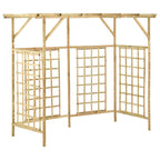 vidaXL Pergola für 3 Mülltonnen Kiefernholz Imprägniert