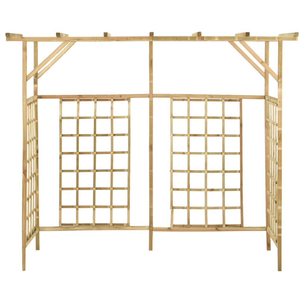 vidaXL Pergola für 3 Mülltonnen Kiefernholz Imprägniert