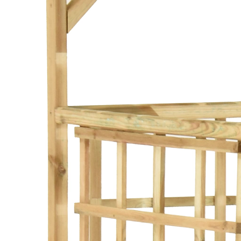 vidaXL Pergola für 3 Mülltonnen Kiefernholz Imprägniert
