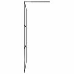 vidaXL Duschwand für Begehbare Duschen ESG-Klarglas Schwarz 80x195 cm