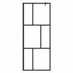 vidaXL Duschwand für Begehbare Duschen mit Hartglas Schwarz 80x195 cm