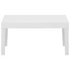 vidaXL 4-tlg. Garten-Lounge-Set mit Auflagen Kunststoff Weiß