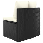 vidaXL 8-tlg. Garten-Sofagarnitur mit Auflagen Poly Rattan Schwarz