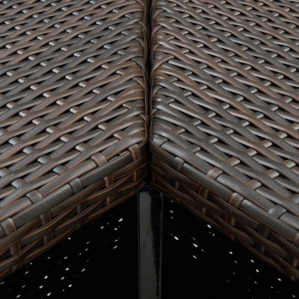 vidaXL 8-tlg. Gartenbar-Set mit Kissen Poly Rattan Braun