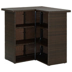 vidaXL 16-tlg. Gartenbar-Set mit Kissen Poly Rattan Braun
