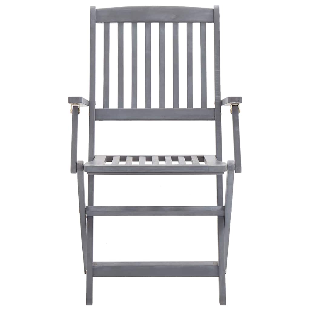 vidaXL Klappbare Gartenstühle 6 Stk. mit Sitzkissen Massivholz Akazie