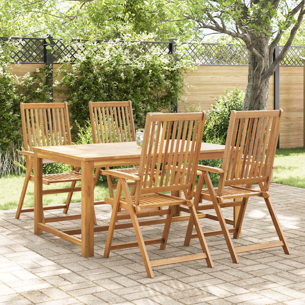vidaXL Klappbare Gartenstühle 4 Stk. Massivholz Akazie
