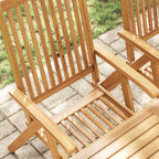 vidaXL Klappbare Gartenstühle 4 Stk. Massivholz Akazie