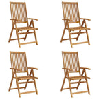vidaXL Klappbare Gartenstühle 4 Stk. Massivholz Akazie