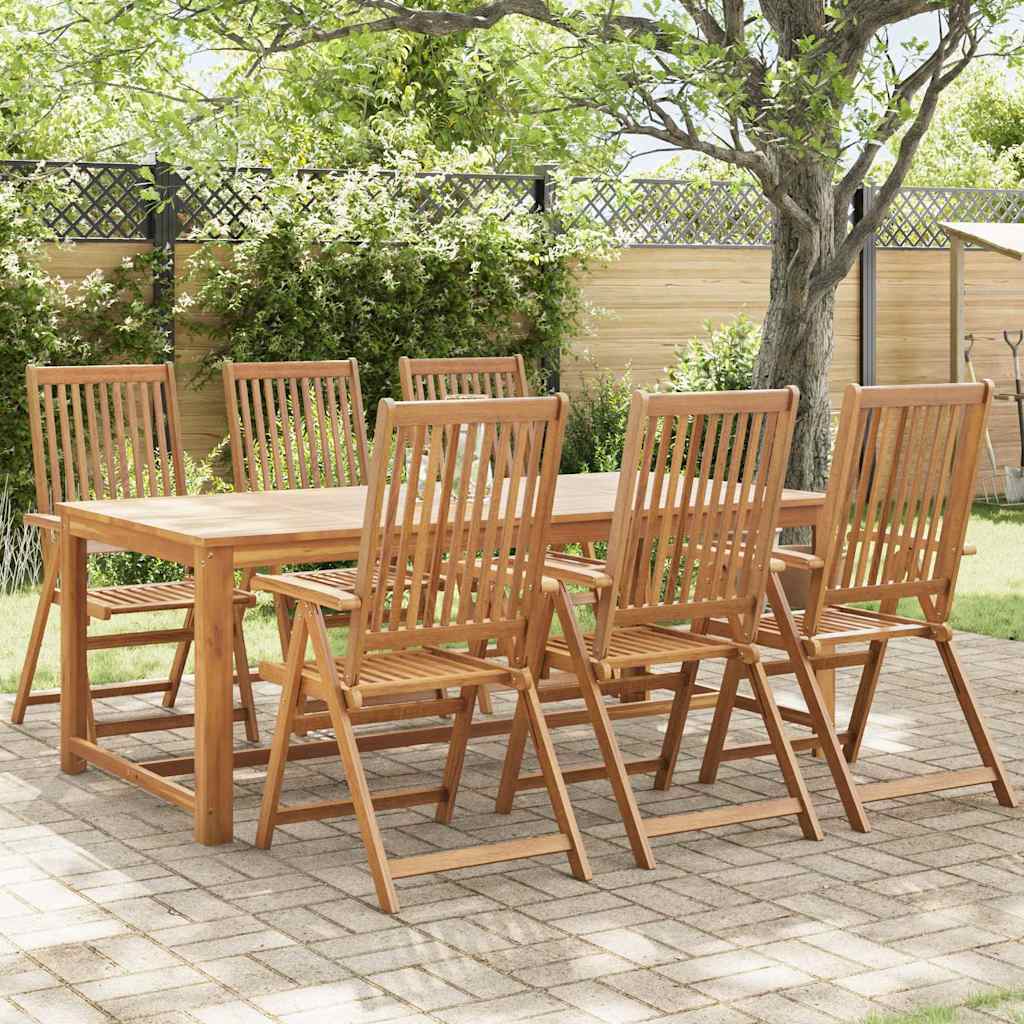 vidaXL Klappbare Gartenstühle 6 Stk. Massivholz Akazie