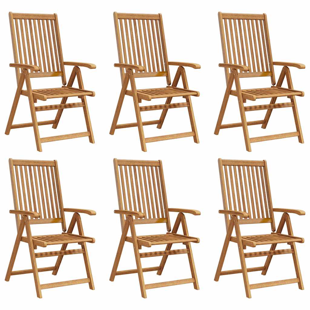 vidaXL Klappbare Gartenstühle 6 Stk. Massivholz Akazie