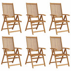 vidaXL Klappbare Gartenstühle 6 Stk. Massivholz Akazie