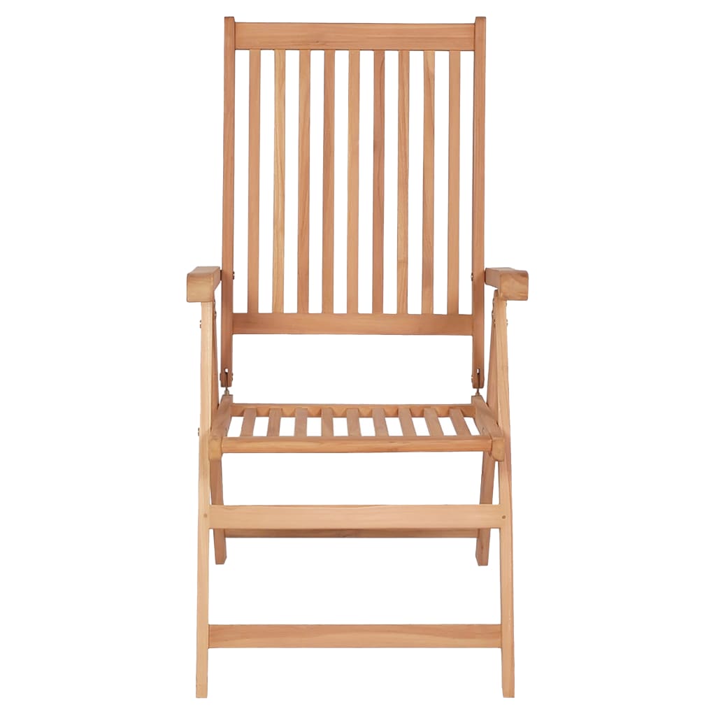vidaXL Verstellbare Gartenstühle 4 Stk. Massivholz Teak