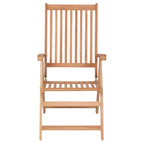 vidaXL Verstellbare Gartenstühle 4 Stk. Massivholz Teak