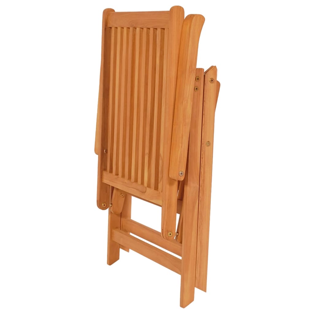 vidaXL Gartenstühle 6 Stk. mit Anthrazit Kissen Massivholz Teak