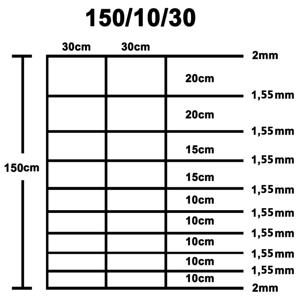 vidaXL Gartenzaun Verzinkter Stahl 50x1,5 m Silbern