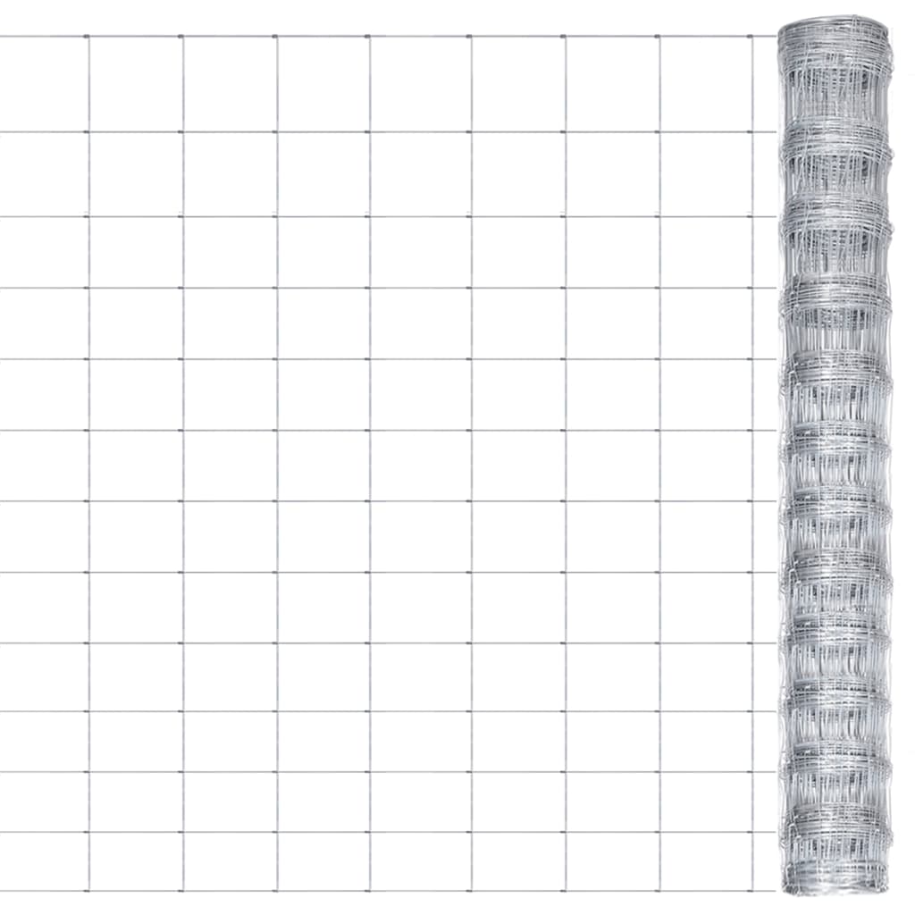 vidaXL Gartenzaun Verzinkter Stahl 50x1,5 m Silbern