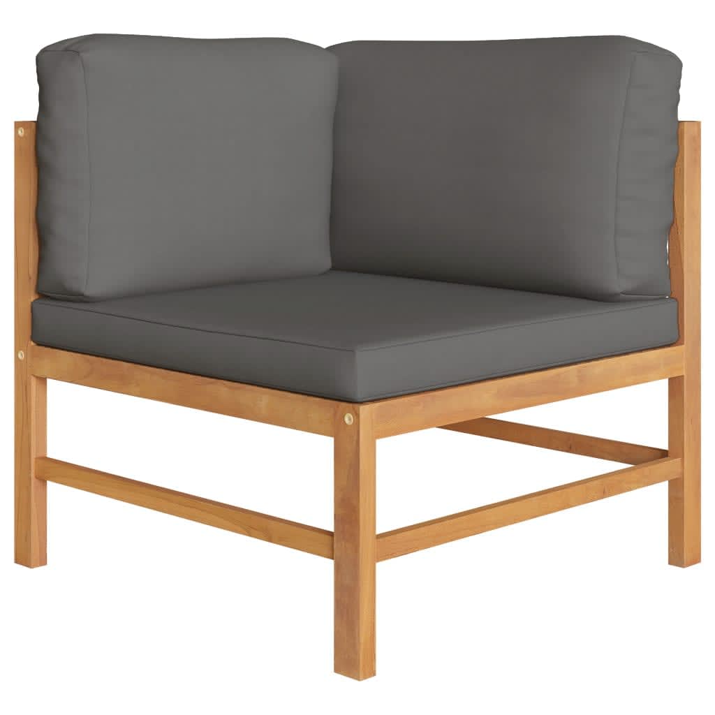 vidaXL 2-tlg. Garten-Lounge-Set mit Kissen Auflagen Teakholz