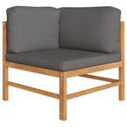 vidaXL 2-tlg. Garten-Lounge-Set mit Kissen Auflagen Teakholz