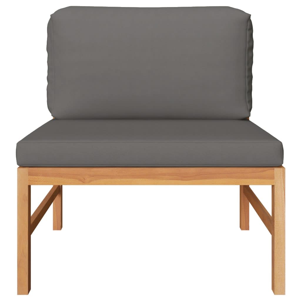 vidaXL 2-tlg. Garten-Lounge-Set mit Kissen Auflagen Teakholz