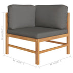 vidaXL 2-tlg. Garten-Lounge-Set mit Kissen Auflagen Teakholz