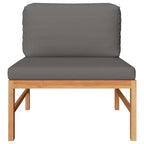 vidaXL 2-tlg. Garten-Lounge-Set mit Dunkelgrauen Kissen Teakholz