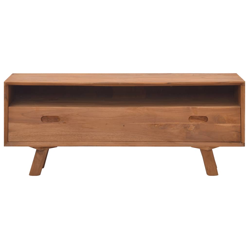 vidaXL TV-Schrank 110x30x45 cm Teak Massivholz