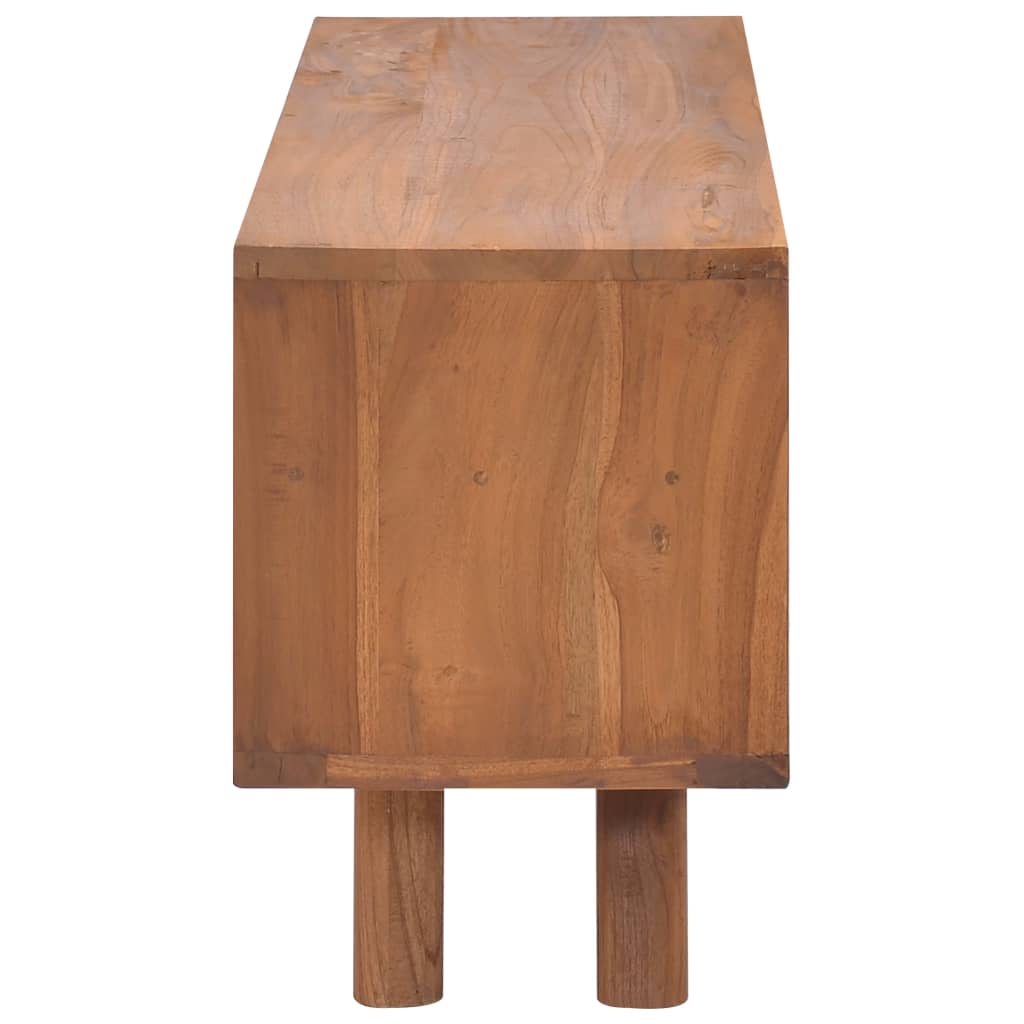 vidaXL TV-Schrank 110x30x45 cm Teak Massivholz
