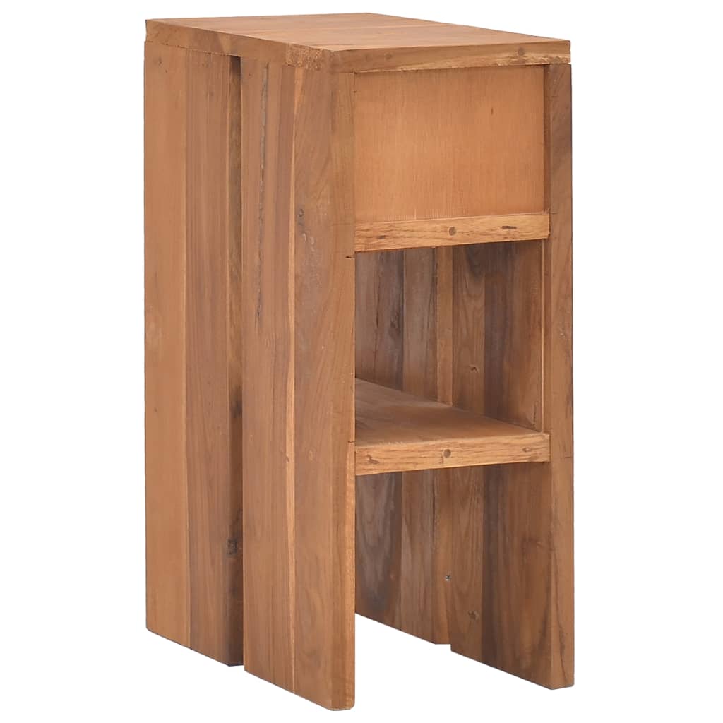 vidaXL Nachttisch 20x35x50 cm Teak Massivholz
