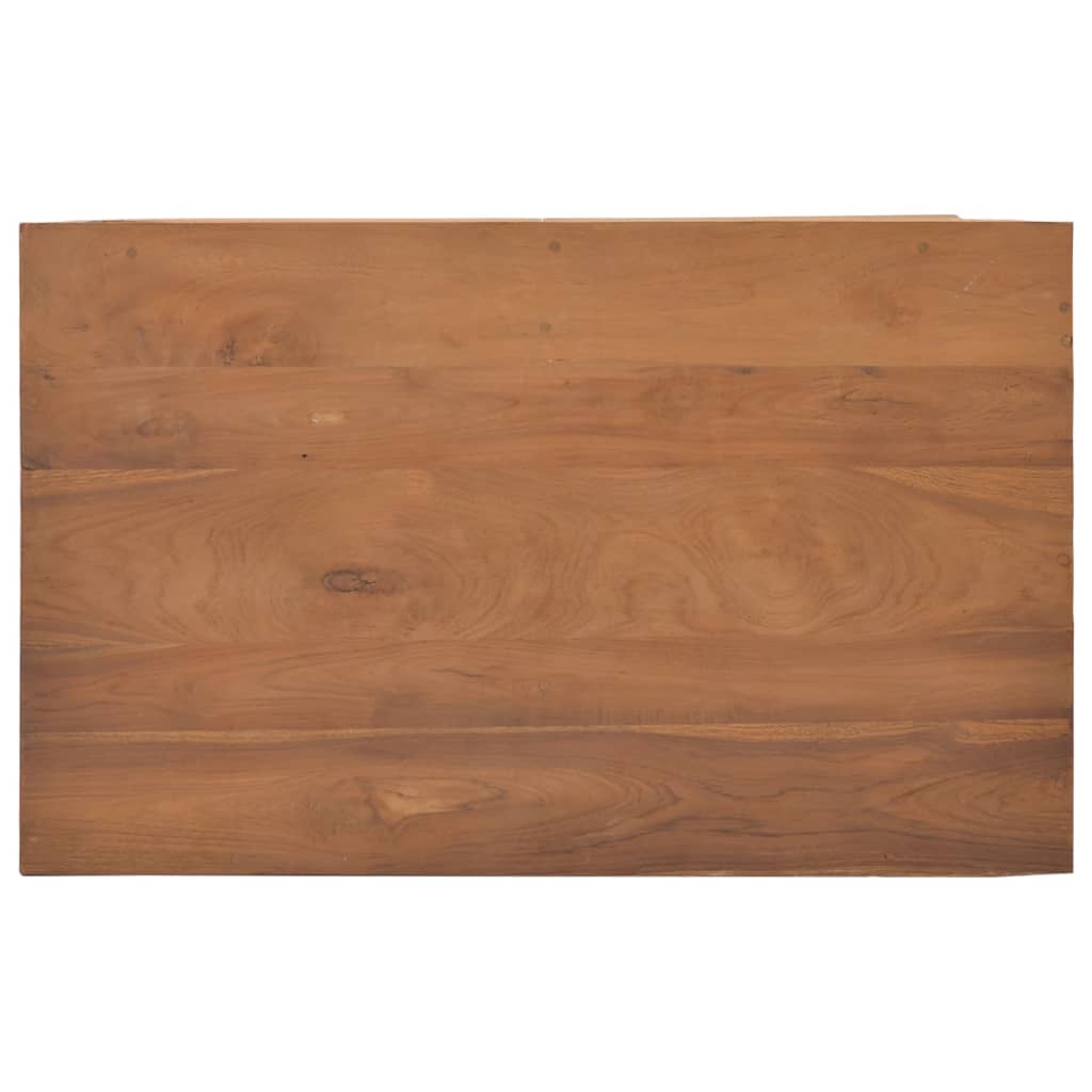 vidaXL TV-Schrank mit Rollen 80x50x42 cm Teak Massivholz