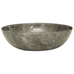 vidaXL Waschbecken Grau Ø40x12 cm Marmor