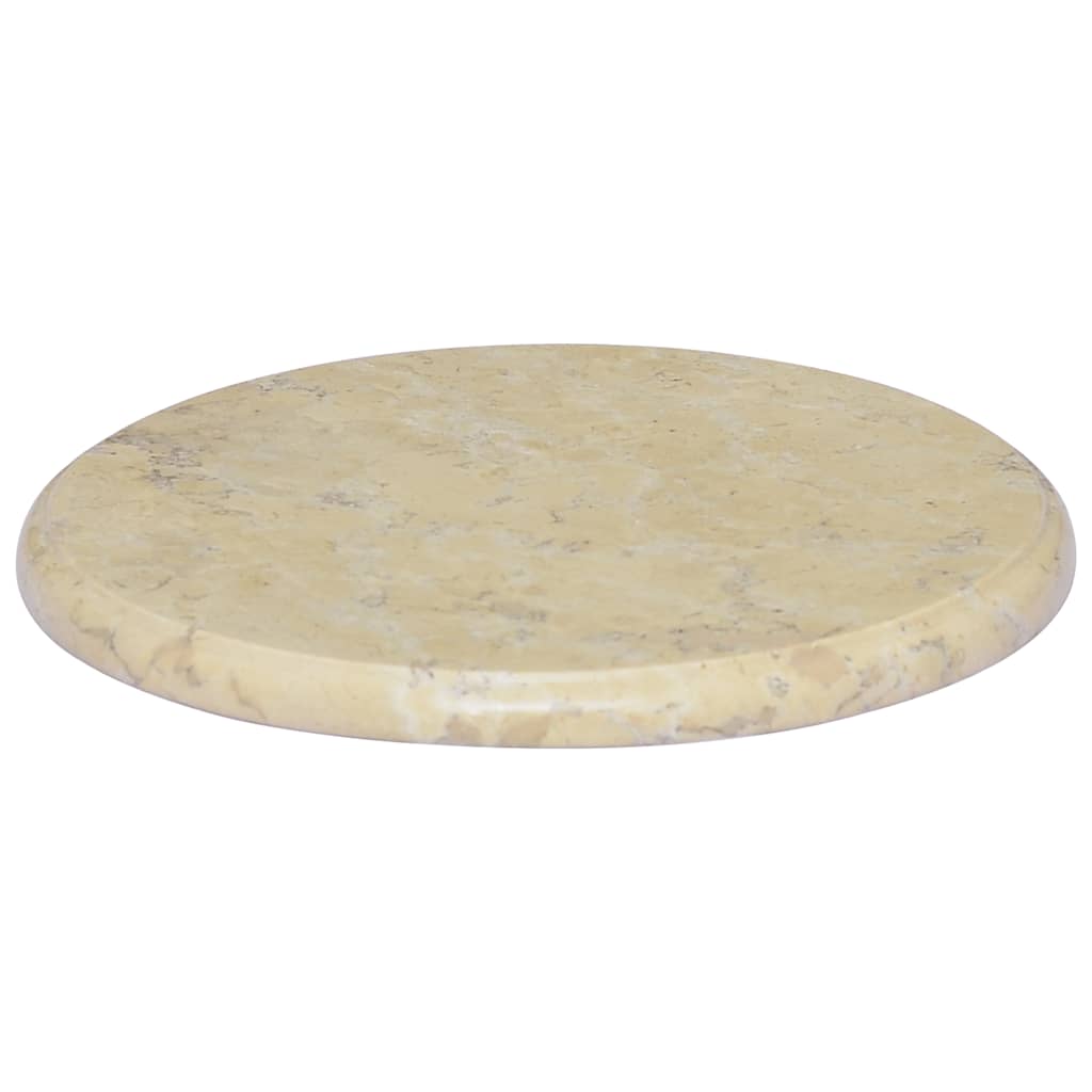 vidaXL Tischplatte Creme Ø40x2,5 cm Marmor