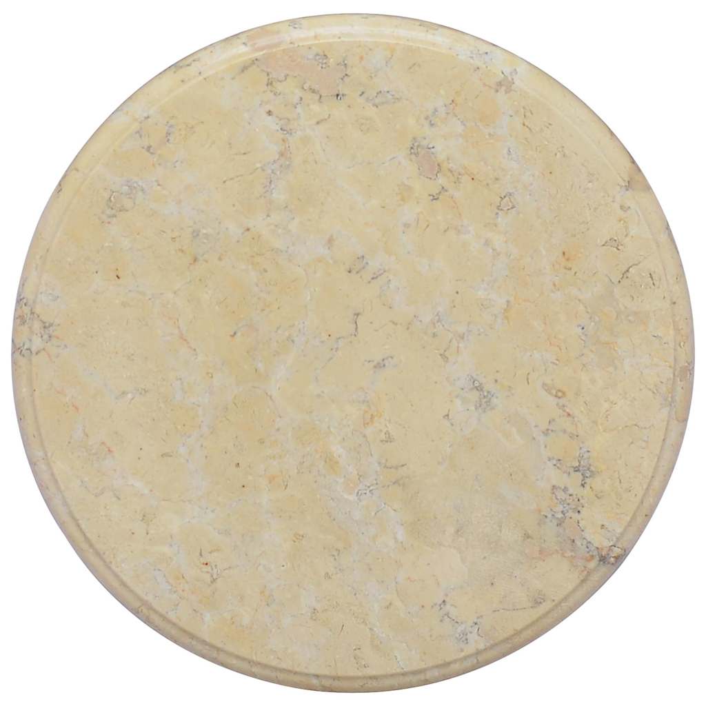 vidaXL Tischplatte Creme Ø40x2,5 cm Marmor