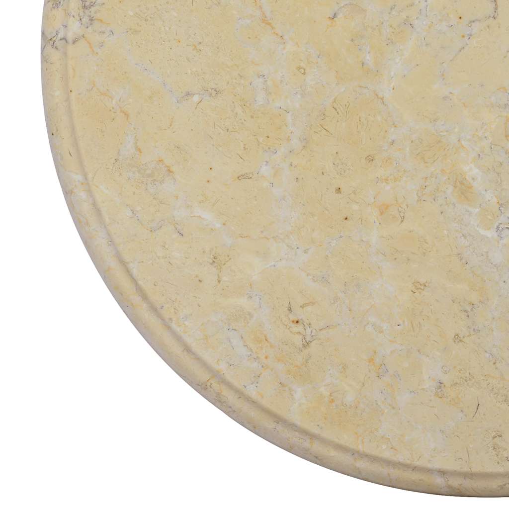 vidaXL Tischplatte Creme Ø40x2,5 cm Marmor