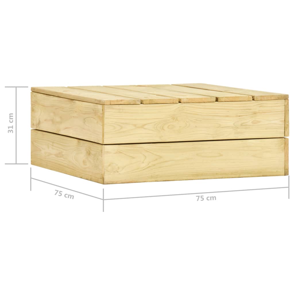 vidaXL 2-tlg. Garten-Lounge-Set mit Kissen Kiefernholz Imprägniert