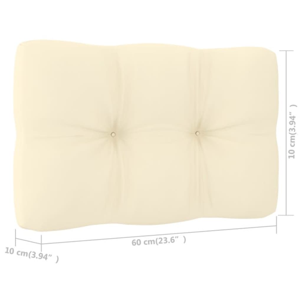 vidaXL Gartenstühle 2 Stk. mit Creme Kissen Kiefer Imprägniert